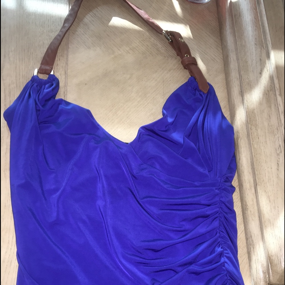Baby Phat Blue Halter & White Maxi Skirt